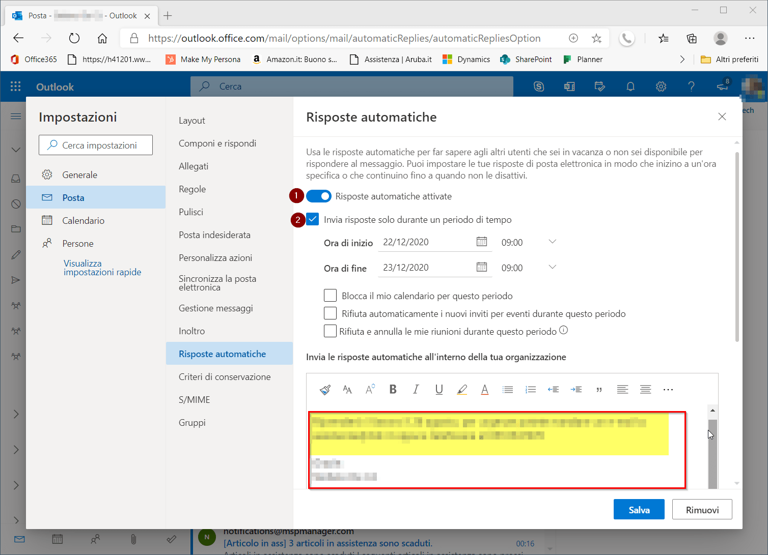 Ferie? Permesso? Ecco Come Impostare La Risposta Automatica In Outlook 365! - 2DC S.r.l